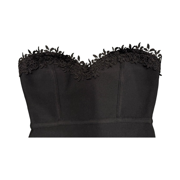 Goth Black Pretty Strapless Dress with zipper - Picture 7 of 10